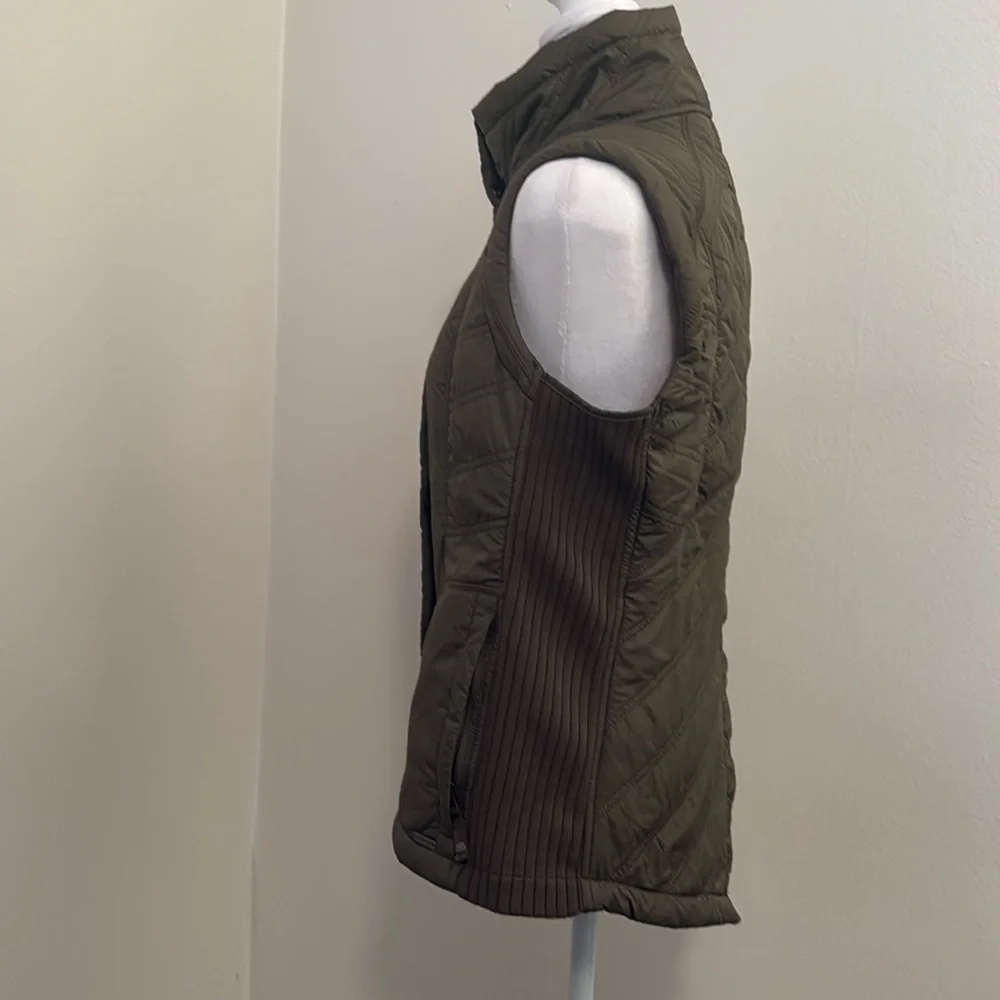 prAna Diva Vest - Women's Medium - Olive Green / Tan - Shearling (NWT) - Picture 5 of 10